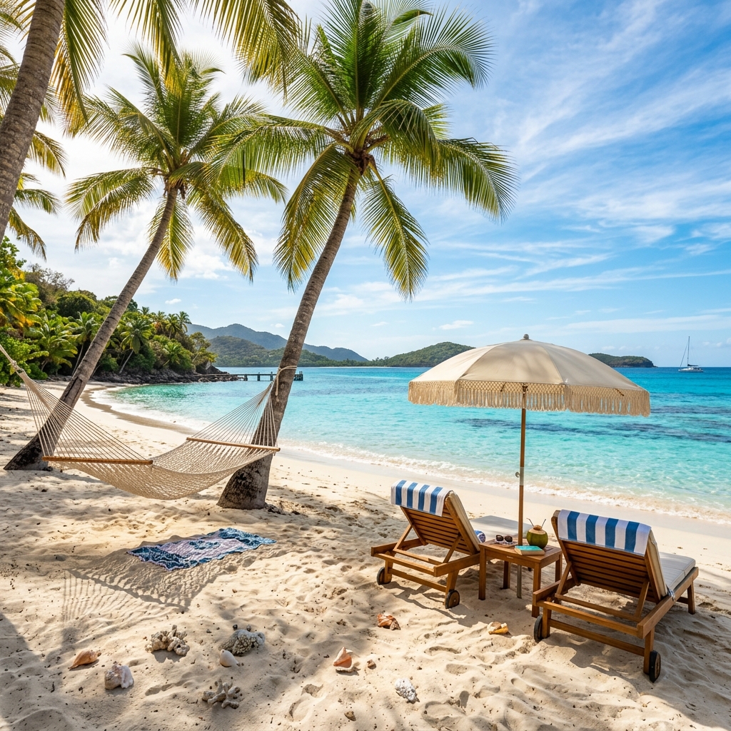Caribbean beach vacation