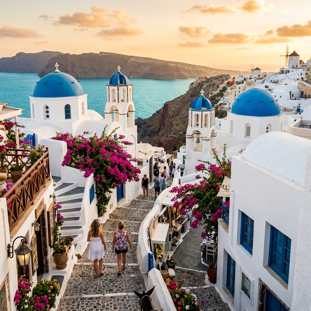 European vacation destination Santorini